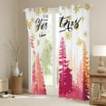 thumbnail image 3 of Feelyou Girly Pink Tree Black Out Curtains, Gold Winter Snowflake Curtains Pack of 2 (42x63 Each), Merry Christmas Theme Bedroom Curtains, Microfiber Bedroom Decor, 3 of 6