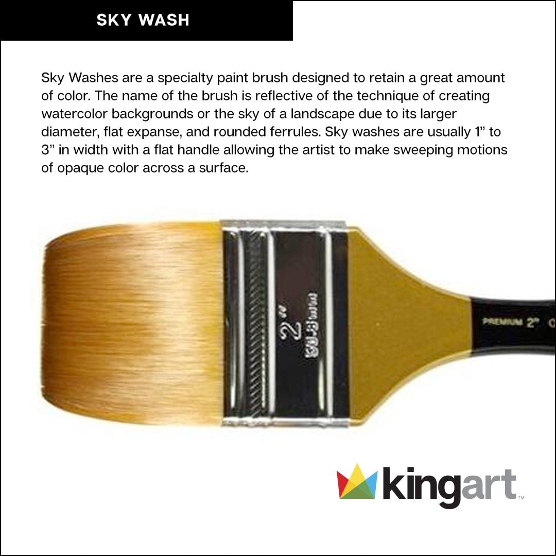 KINGART™ Original Gold 9750 Series - Golden Taklon Sky Wash, Size 2