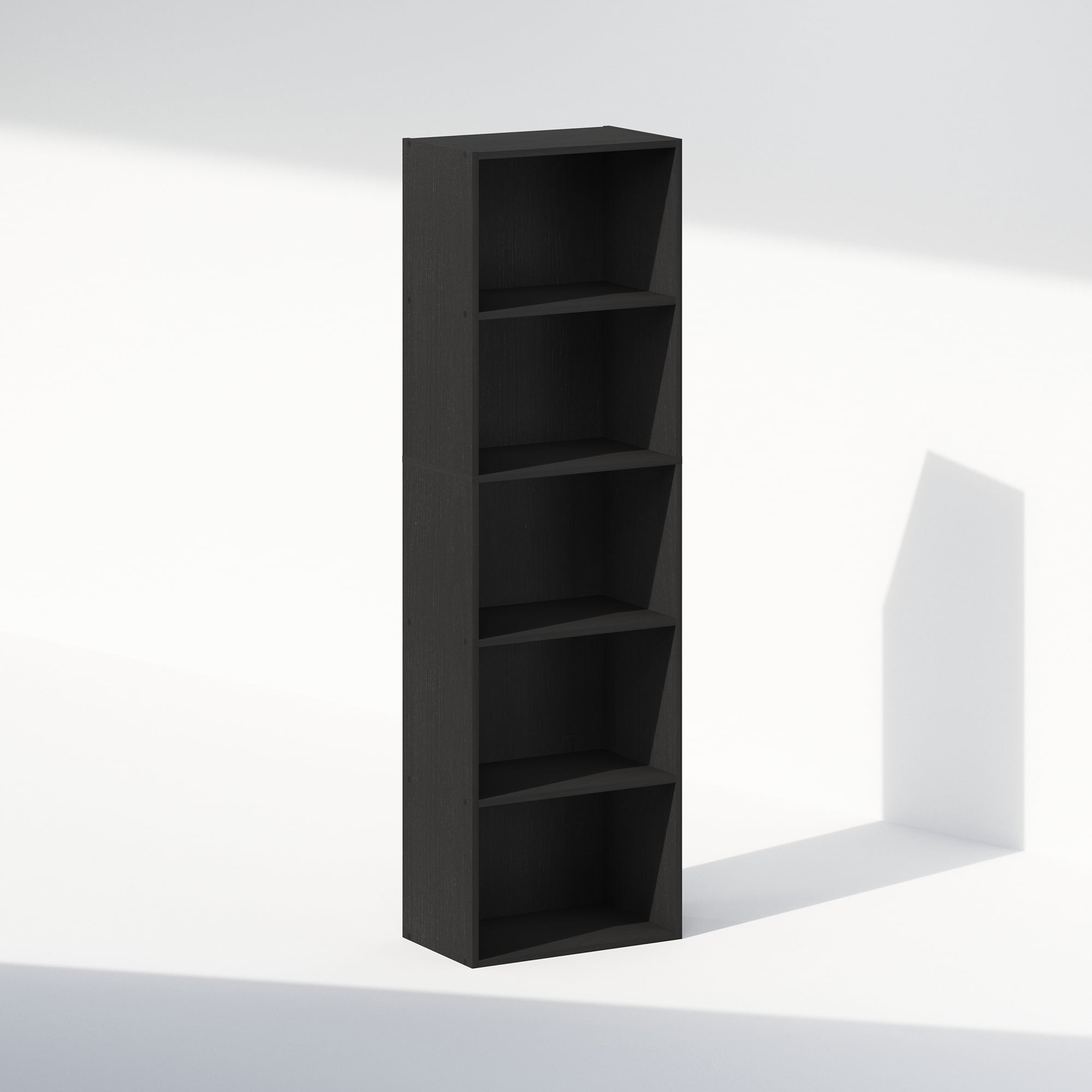 Furinno Reed 5-Tier Open Shelf Multipurpose Closet & Clothing Storage, Storage Organizer, Blackwood