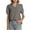 Gray, variant on Timegard Womens Tops V Neck Puff Short Sleeve Lightweight Blouse Casual Work Tops Ruched Solid Color