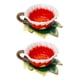 thumbnail image 1 of Juego 2 Tazas Con Plato Galerias El Triunfo Porcelana Diseño Flor Naranja Con Blanco Y Hoja Verde, 1 of 5