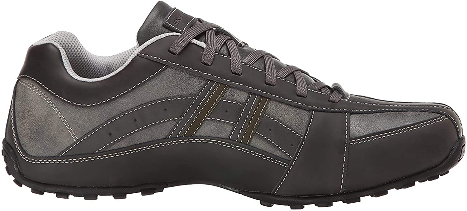 skechers men's citywalk malton oxford sneaker charcoal