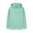 thumbnail image 3 of Brondbend Hoodies for Women Pullover Sweatshirt for Women Solid Color Long Sleeve Front Pocket Oversized Comfy Clothes Casual Loose Fall Winter Trendy Warm Outfits 2025, 3 of 5