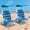 Blue Stripe 1, variant on Folding Backpack Beach Chair 5-Position High Back Outdoor Reclining Lounge Chair with Footrest, Backpack Straps, Cooler Bag & Cup Holder for Outdoor Camping Patio
