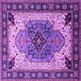 thumbnail image 1 of Ahgly Company Indoor Square Oriental Purple Industrial Area Rugs, 7' Square, 1 of 4
