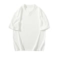 thumbnail image 1 of Jersey Elvqul para Caballero sin Estampado Casuales Manga Corta Cuello V Blanco, 1 of 3