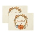 thumbnail image 2 of Horivan Vintage Thanksgiving Placemats 2PCS Heat Insulation Table Mats Harvest Decor for Holiday Dining Party Catering Fall Table Setting 45x30cm, 2 of 6