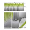 thumbnail image 2 of Curtain Valance for Windows Green Grey Gradient Abstract Art Kitchen Valances Rod Pocket Short Curtains,Ombre Minimalism Window Treatment Panel for Living Room Bathroom Bedroom 42x18in, 2 of 8