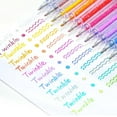 thumbnail image 4 of Implementarch/Gettoreach Glitter Gel Pen Set,Metallic Vibrant Sparkle Colorful Pen, For Coloring, Writing, Book Markers, For Crafts and Taking Note Drawing Doodling, 4 of 7