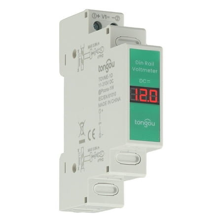 

1-Way for Din Rail Mount Voltage Meter DC11V-310V LED Digital Display Detector