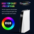 thumbnail image 1 of Ventilador Ventilador de refrigeración RGB Host Radiador de host de juego a prueba de polvo para PS5 Host (negro), 1 of 5