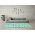 thumbnail image 3 of Ahgly Company Indoor Rectangle Solid Light Blue Modern Area Rugs, 3' x 5', 3 of 4