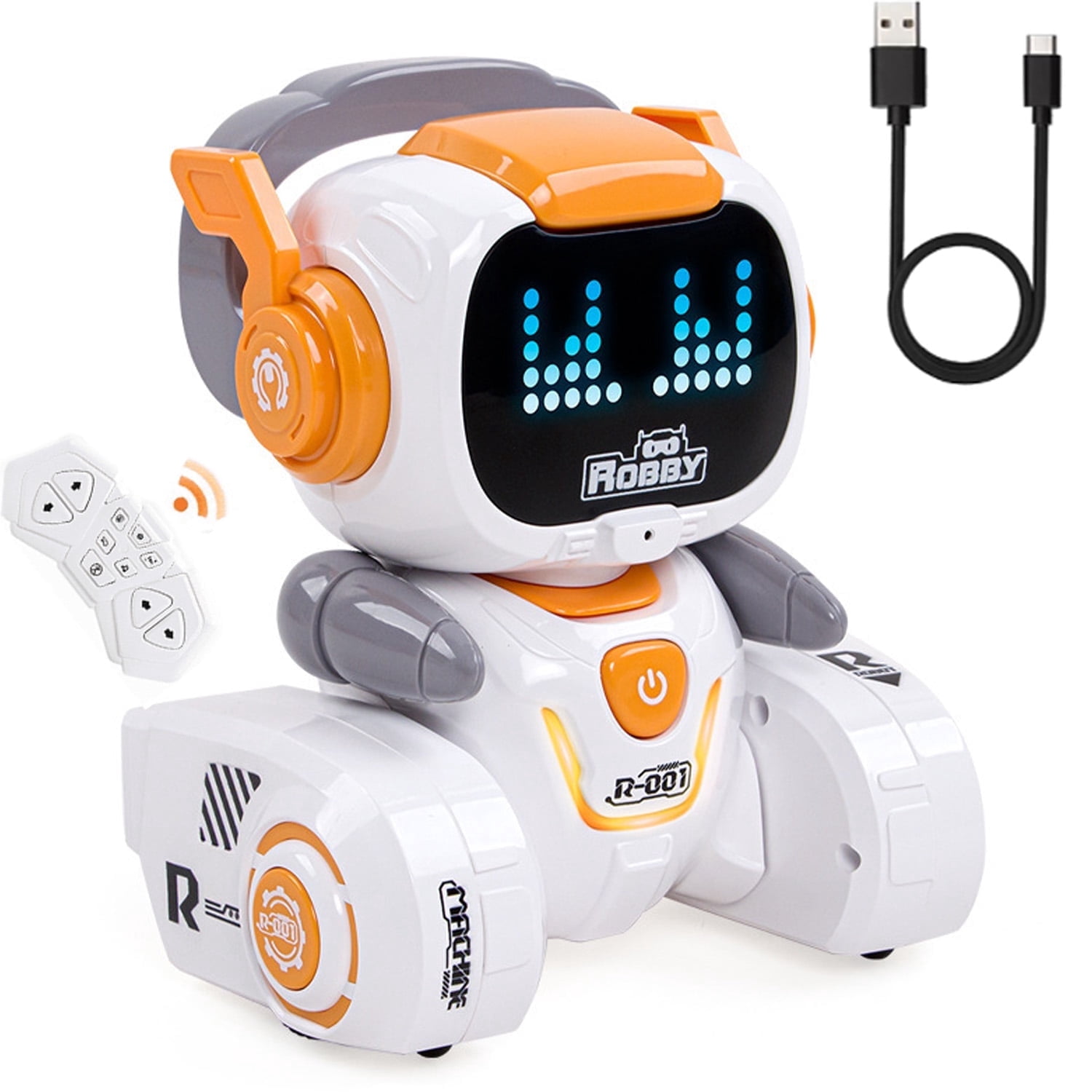 SGILE Robot Télécommandé Emotionnel, Robot Interactif avec Ces Types d'Expressions Faciales, Yeux avec LED, Musique, Marche, Chante, Cadeaux pour Enfants, Garçons, Filles, 3 4 5 6 7 Ans SGILE Robot Télécommandé Emotionnel, Robot Interactif avec Ces Types d'Expressions Faciales, Yeux avec LED, Musique, Marche, Chante, Cadeaux pour Enfants, Garçons, Filles, 3 4 5 6 7 Ans