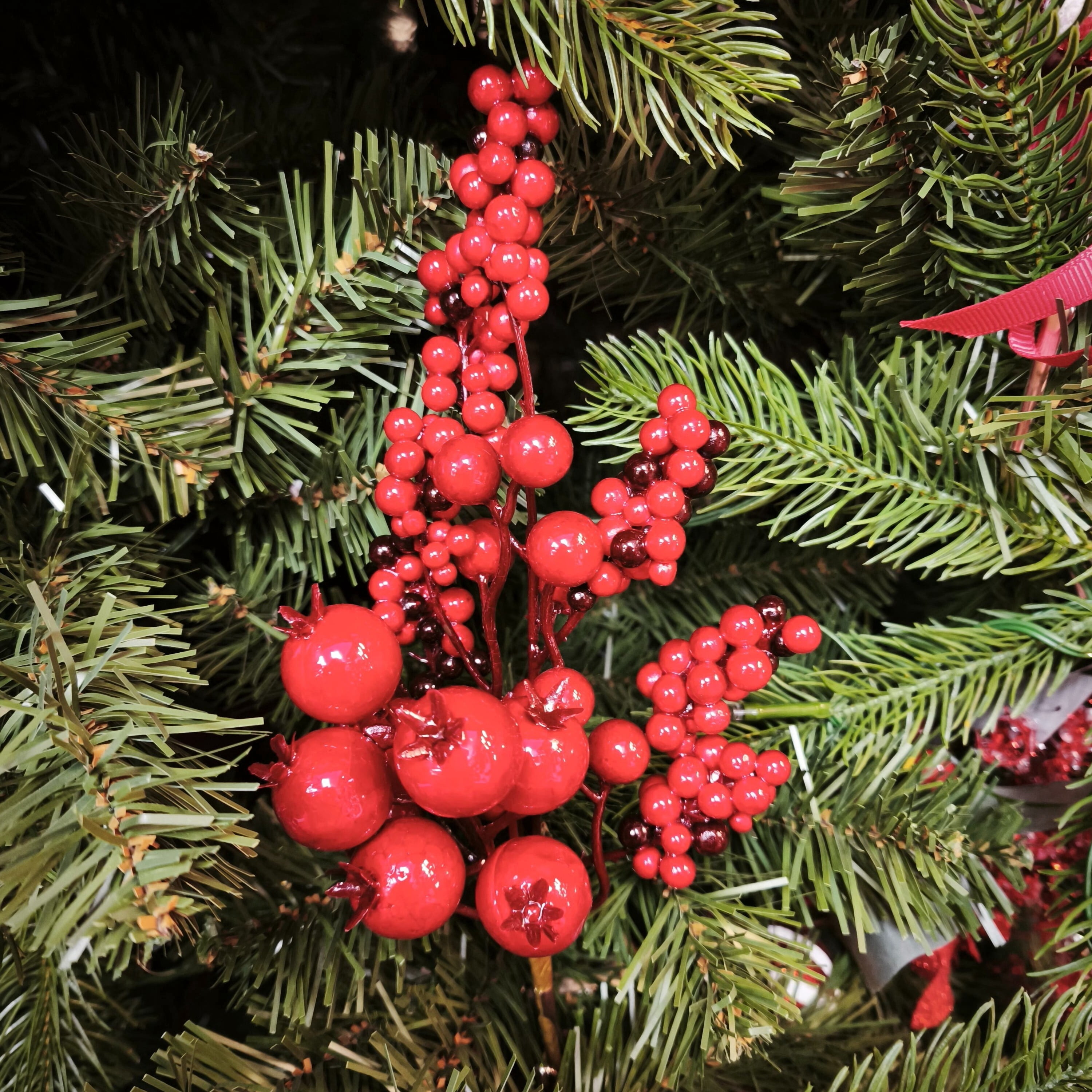 Red Berry Christmas Clip Ornament, 9", by Holiday Time