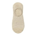 thumbnail image 2 of Wuxian Socks For Women Solid Color Cotton Ankle Socks Low Cut No Show Hollow Ruffle Non Slip Boat Sock Soft Casual Breathable Socks,Khaki,One Size, 2 of 4