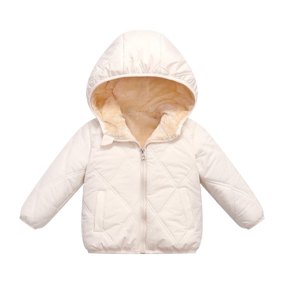 EnJoCho Toddler Hooded Zip Fleece Lined Jacket, Water Resistant Windproof Thermal Outerwear, Warm Winter Coat, Boys Girls Outerwear Ages 1–6T suitable for snow play