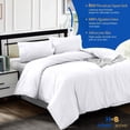 thumbnail image 3 of HNB Store 3pc Duvet Cover Set | 1000 TC Egyptian Cotton | Twin/Twin XL Size Duvet Cover with 2 Pillowcases | White Solid, 3 of 8