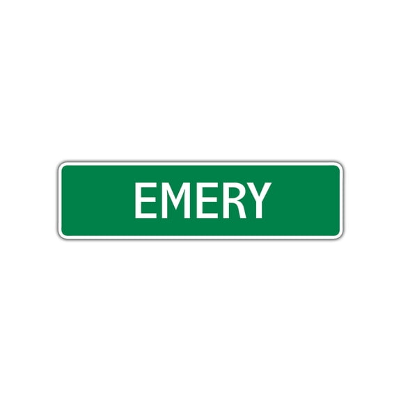Emery Girls Children Name Letter Printed Indoor Outdoor Unique Wall Novelty Plaque Decoration Label Aluminum Metal Sign 4"x13.5"