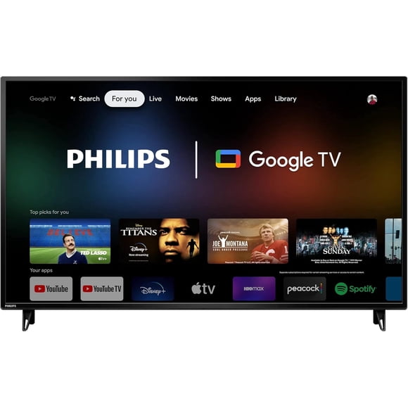 PHILIPS Television de 55" Class 4K 2160p LED Smart Google TV con HDR10 Bluetooth Asistente Google 55PUL7552/F7
