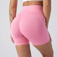 thumbnail image 3 of Pantalones cortos deportivos ANGGREK control del vientre secado rápido levantamiento de cadera rosa mujer, 3 of 8