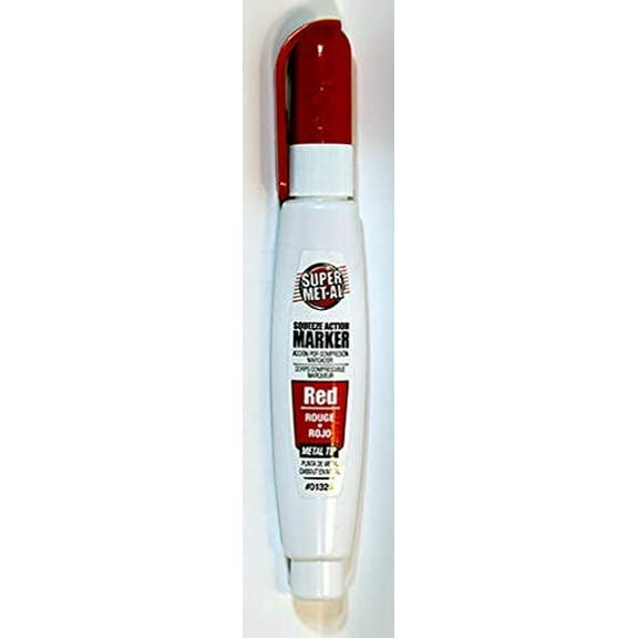 Super Met-Al 1296-1326 Squeeze Action Red Paint Marker
