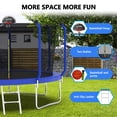 thumbnail image 6 of 12FT Trampoline, Trampoline Outdoor with Basketball Hoop and Enclosure Net, Reinforced Type Back Yard Heavy Duty Recreational Tranpolines for Kids and Adults, 6 of 7