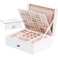 thumbnail image 1 of Women's Jewelry Box 2 Layers Women's Jewelry Box Large Lockable Waterproof Leather Jewelry Box Jewelry Storage Jewelry Organizer for Necklaces, Rings, Bracelets, 1 of 1