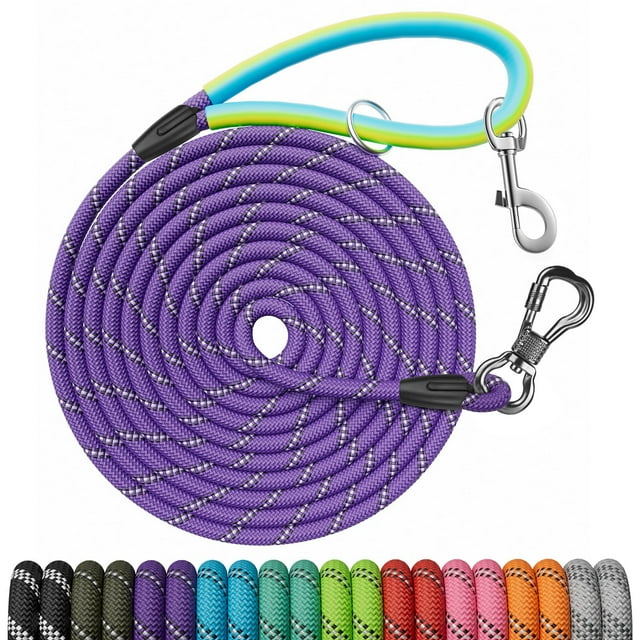 Correa para perro NTR, reflectante, resistente, con 2 ganchos, 4,5 m