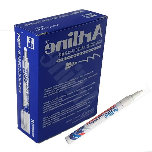 Artline White Marker for Fabric (12 Markers)