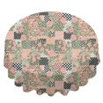 thumbnail image 2 of Pioneer Flower Floral Print Pattern Round Tablecloth 60 X 60 Inch, Wrinkle Resistant Wipeable Table Cloth for Kitchen Dining Picnic Patio Party, 2 of 6