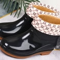 thumbnail image 2 of Botas de Lluvia para Mujer Con Bota de Lluvia Corta de Plásstico de Pvc, Radian de los Pies Redondos, La suela Anti -Patón para Jardinería, Bricolaje, Trabajo, Trabajo, 2 of 5