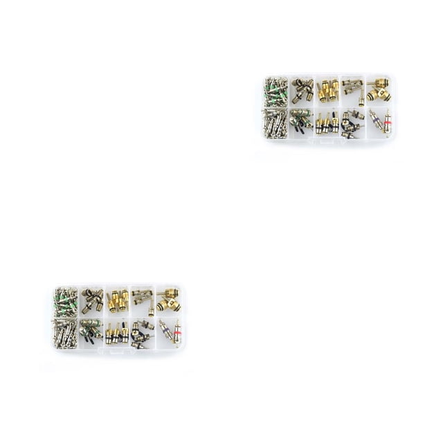 sweethay 100 uds/134 Uds conjunto de válvulas de núcleo Zine removedor de aleación impermeable a prueba de herrumbre aire acondicionado 16-100PCS 2piezas