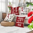 thumbnail image 4 of RBCKVXZ Valentines Pillow Covers 18x18 Inch Heart Valentines Day Decor Throw Pillow Covers Valentines I Love U Cushion Cases Decoration for Holiday Wedding Home Sofa Couch, 4 of 4
