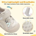thumbnail image 4 of Zapatos de bebé FEETCITY con punta ancha y transpirables, color beige, 0-6 m, 4 of 7