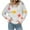 White, variant on WRKEKC Women's Velvet Soft Knit Pullover Sweater Stars Print Crewneck Long Sleeve Casual Plush Cozy Basic Tops Womens Sweater