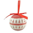 thumbnail image 2 of Northlight 10-Piece Red and White Decoupage Shatterproof Christmas Tree Ball Ornament Set 1.75", 2 of 3