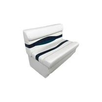 Horizon Manufacturing Elite Series 37" Pontoon Bench Seat Cushion Set WITH Base 3201-3010-AADK White / Navy / Blue