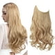 thumbnail image 5 of Extensiones de cabello largo, rizado y ondulado, ajustables, sintéticas, con alambre invisible y color negro., 5 of 5