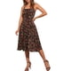 thumbnail image 2 of Vestido Floral de Cuello Halter INSPIRE CHIC para Mujer, Vestido de Verano Sin Mangas, Vestido Midi con Cierre de Encaje en Negro y Rosa, 2 of 6