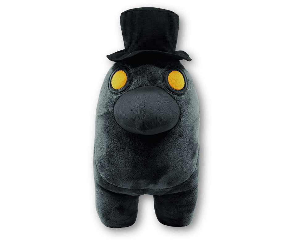 Toikido YuMe Toys AMONG US Premium Plush Toy 12" Black the sus “Gray