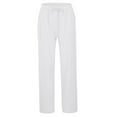 thumbnail image 4 of EDFBUYKRS Female Women Pants Casual Hiking Pants Women Tall 36 Inseam Women's Flowy Wide Leg Pants Casual Beach Pants High Waisted Drawstring Palazzo Trousers with Pockets S, 4 of 4