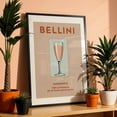 thumbnail image 3 of Bellini - Venezia Veneto Italy Illustration Cocktail Vintage Typography Kitchen Decor Bar Modern Art Minimalist Black Framed Wall Art Print 12 x 18 inches, 3 of 8