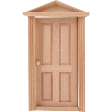 LEORX Mini Door Doll House Furniture Wood 1Set for Craft Projects