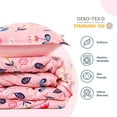 thumbnail image 2 of Sleep Zone Kids Bedding Comforter Set Full/Queen Size - Super Soft & Cute Printed 3-Piece Comforter Set All Seasons for Boys, Girls, Fade Resistant, Machine Washable, Pink Flower, 2 of 7