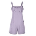 thumbnail image 4 of LEKODE Overalls for Women Overall Shorts for Women Shorts for Women Jean Romper for Women Athletic Romper Overall Shorts Purple L, 4 of 7