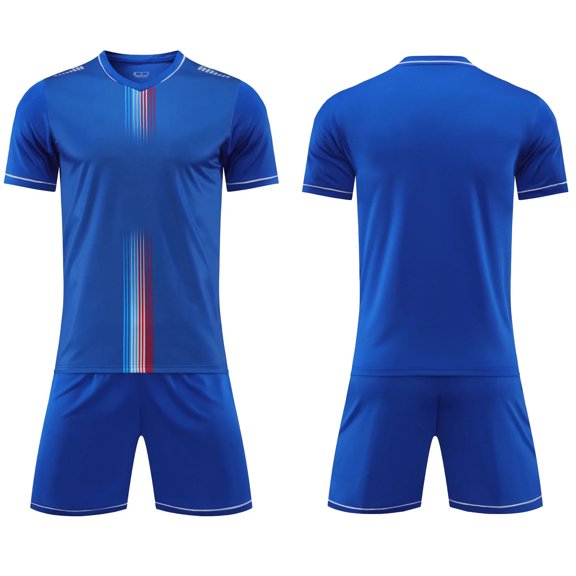 Iyufng 2 Pieces Sports Outfit, Summer Printed Soccer Jersey and Shorts Set,Boys and Girls