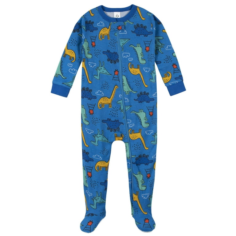 Gerber Baby Toddler Boys Snug Fit Footed Cotton Pajamas 4 Pack