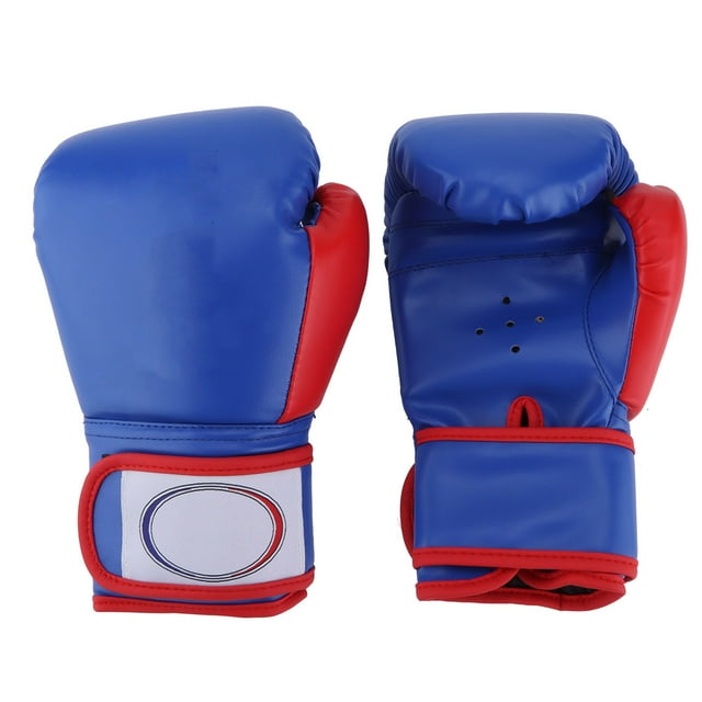 1 par de guantes de boxeo para niños, saco de boxeo, guantes de entrenamiento para niños y niñas, color azul