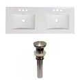 thumbnail image 1 of American Imaginations 59-in. W 3H8-in. Ceramic Top Set In White Color - Overflow Drain Incl. AI-31660, 1 of 8