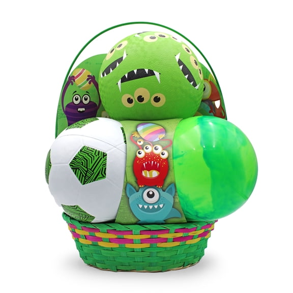 3 Ball Monster Ball Prefilled Easter Basket, by Megatoys